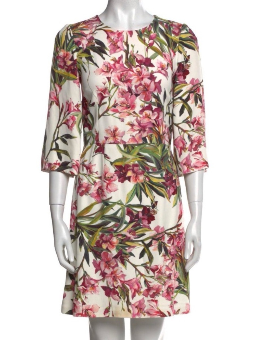 Dolce and Gabbana Oleander Floral Print Dress